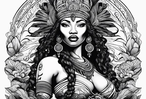 Mami wata african underwater tattoo idea