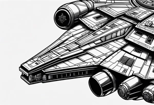 Millennium falcon tattoo idea