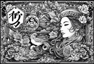 the letters OTG with a cool font tattoo idea