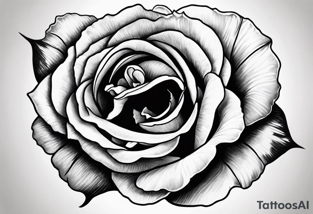 Bondage rose in mouth for hand tattoo tattoo idea