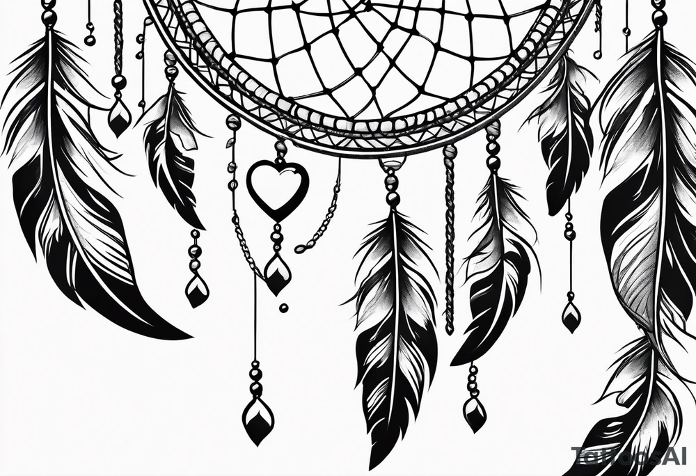 dream catcher with meaning of love tattoo idea