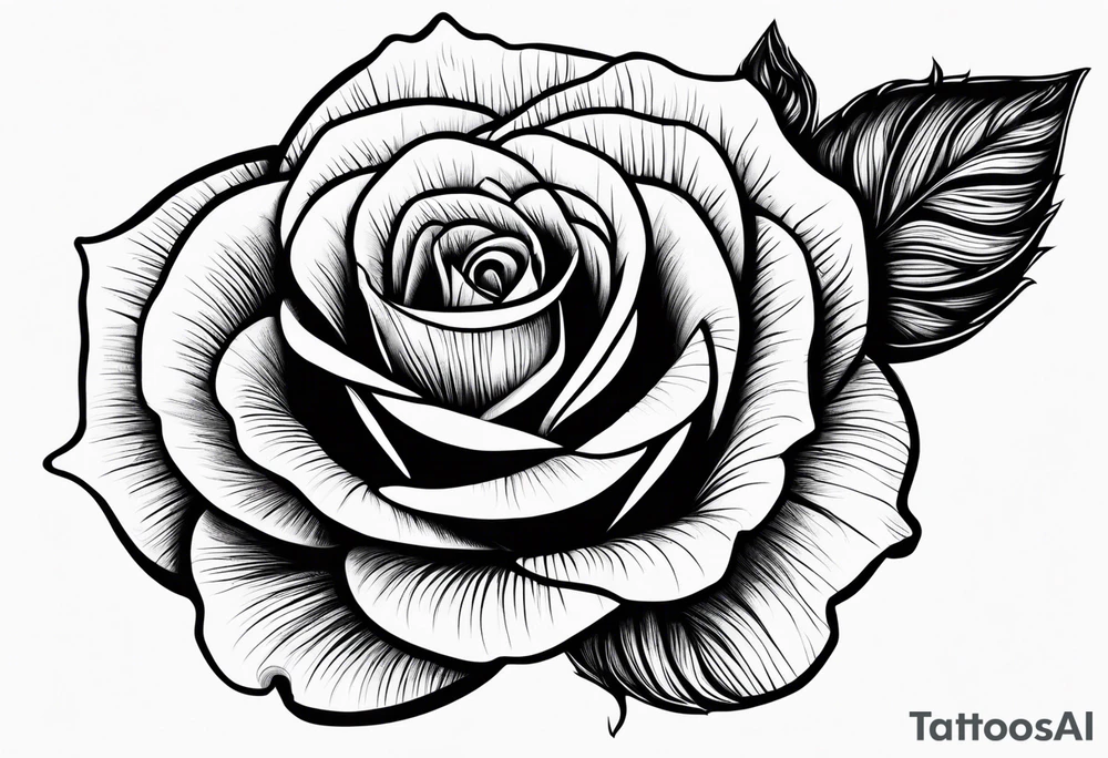 A rose with the name leticia tattoo idea