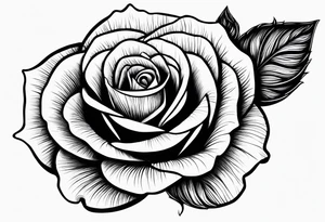 A rose with the name leticia tattoo idea
