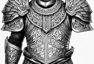 scale armor arm tattoo idea