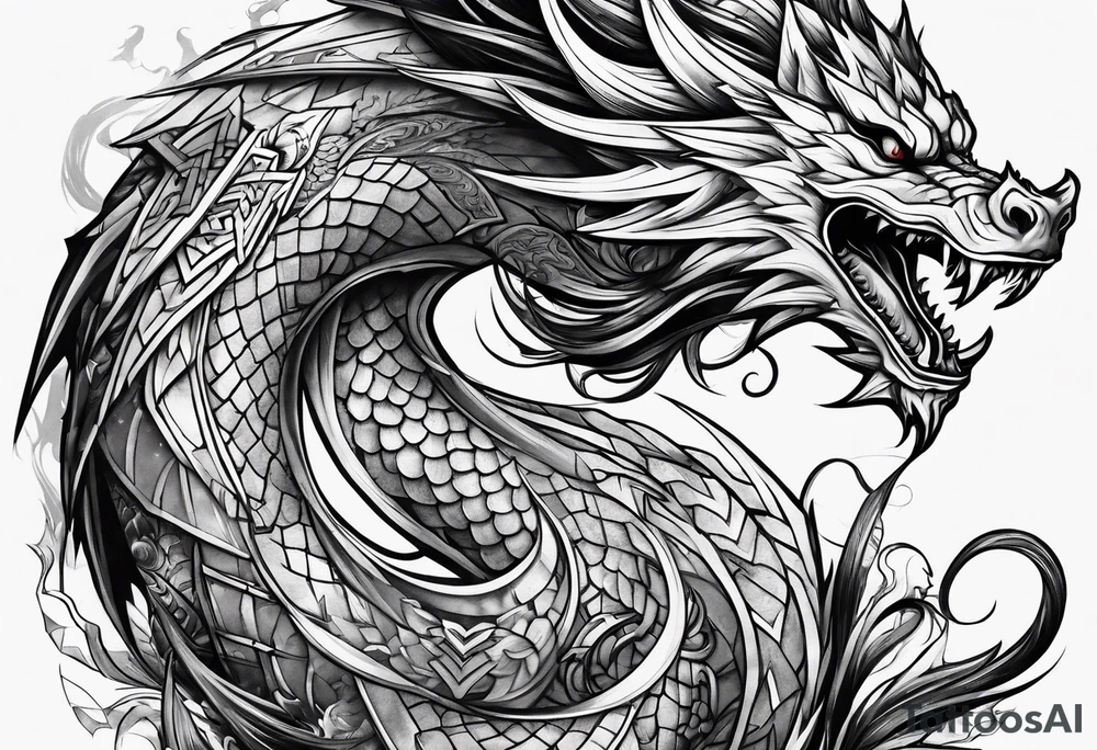 Valhalla dragon tattoo idea