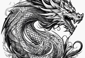 Valhalla dragon tattoo idea