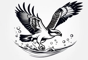 osprey catching fish tattoo idea