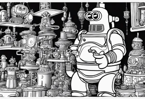 Futurama Bender Fry's that where he says fuck you tattoo idea