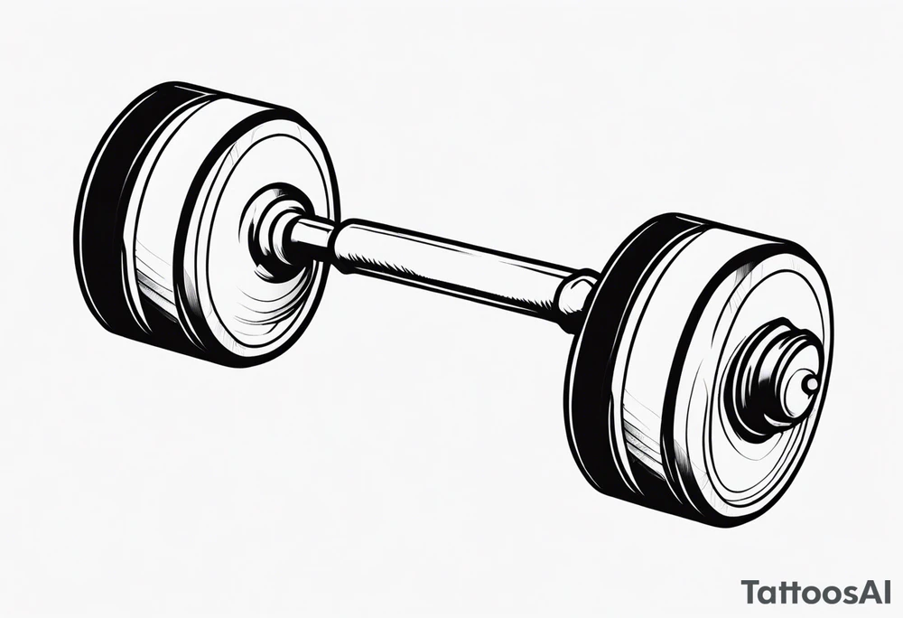 dumbell tattoo idea