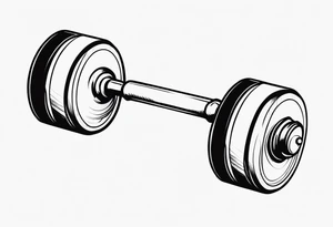 dumbell tattoo idea