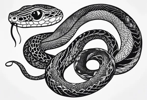 a tattoo of a writhing snake tattoo idea