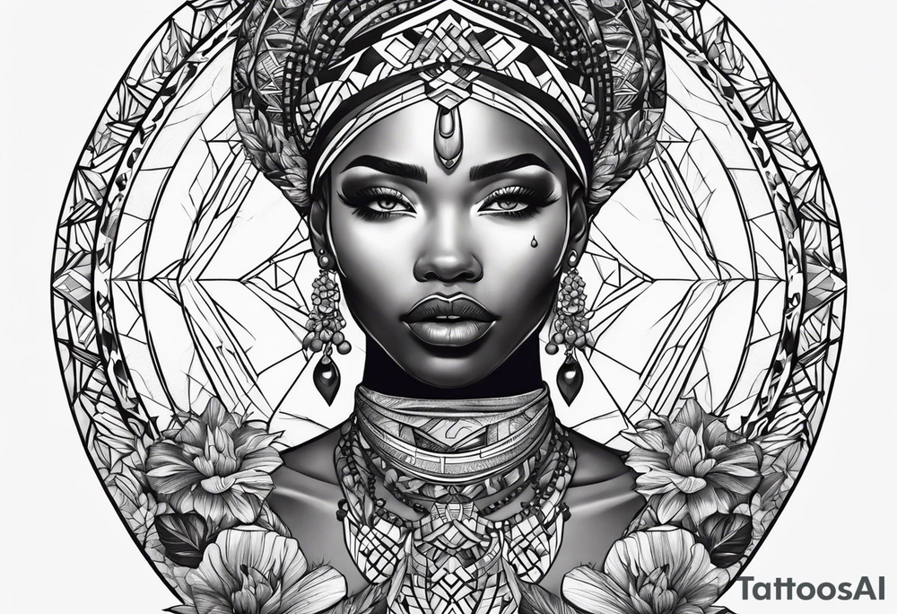 Black person tattoo idea