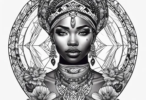 Black person tattoo idea