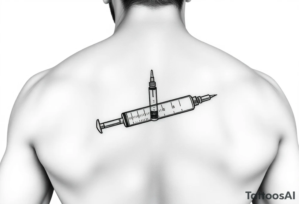 Testosterone injection site tattoo idea