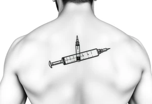 Testosterone injection site tattoo idea