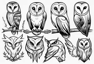 Barn owl tattoo idea