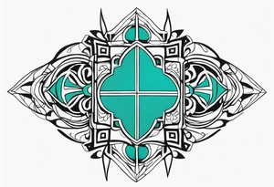 The name Drew with teal tattoo idea
