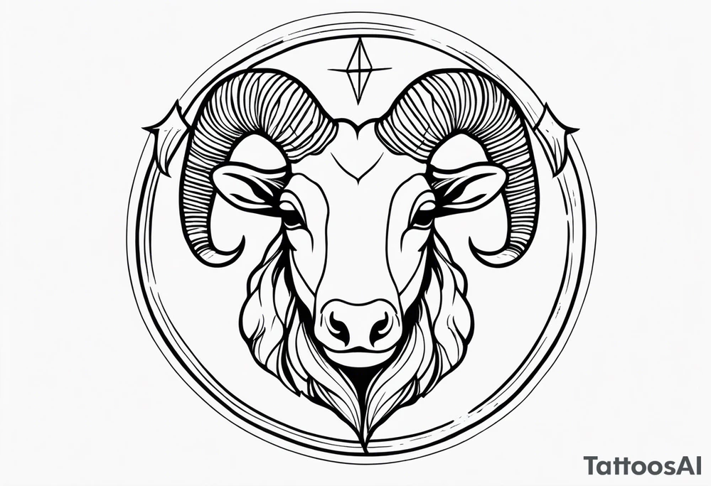 aries zodiac symbols tattoo idea