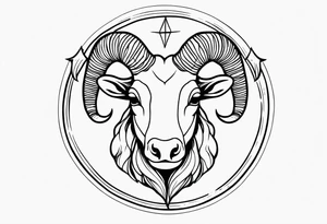 aries zodiac symbols tattoo idea