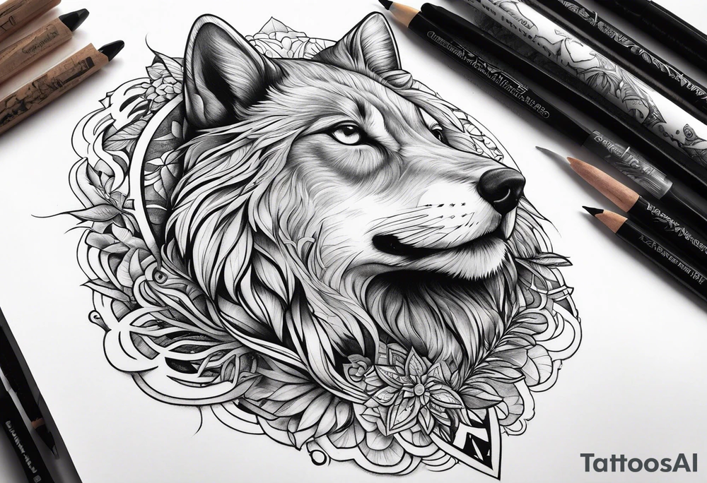 Healing with animals as the symbol tattoo idea