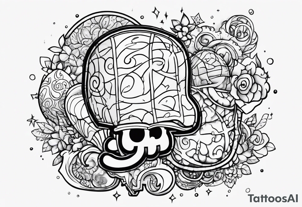 SpongeBob and brain tattoo idea