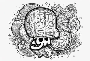 SpongeBob and brain tattoo idea