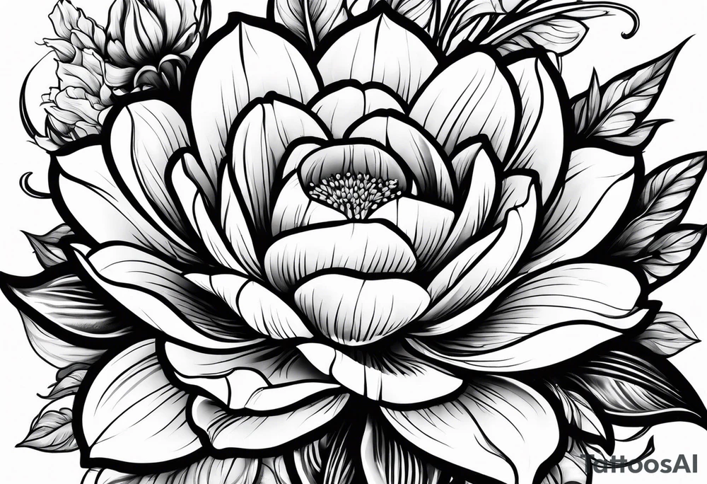 October month flower tattoo idea