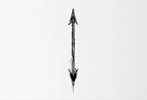 one  arrow  that look down tattoo idea