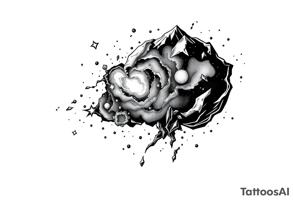 Galaxy looking within one's own mind. tattoo idea