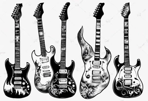 electric guitar tattoo idea