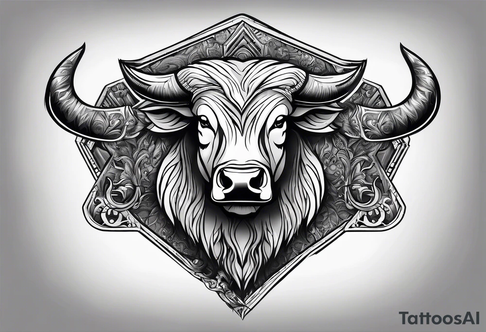 Nvidia geforce claw morphing into an aggressive bull tattoo idea