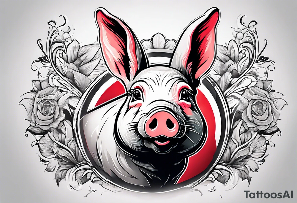 A pig that looks like a rabbit tattoo idea