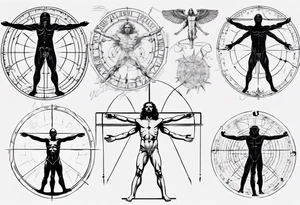 Vitruvian man tattoo idea