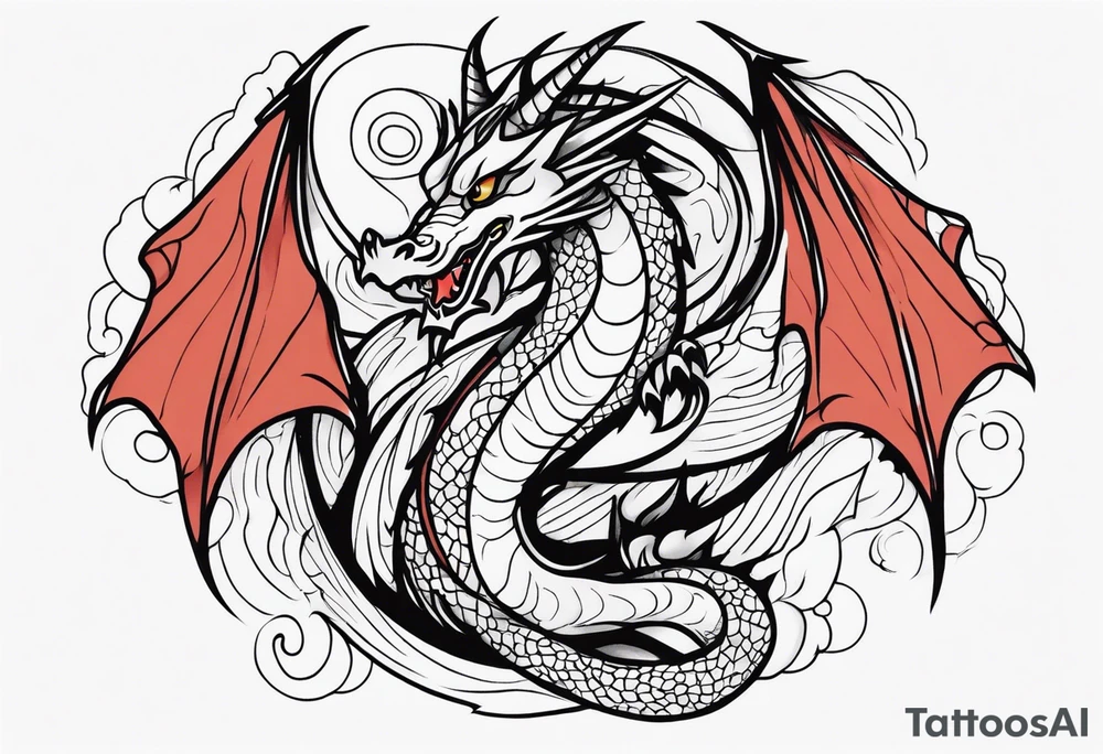 Dragon, tear skin and get out tattoo idea