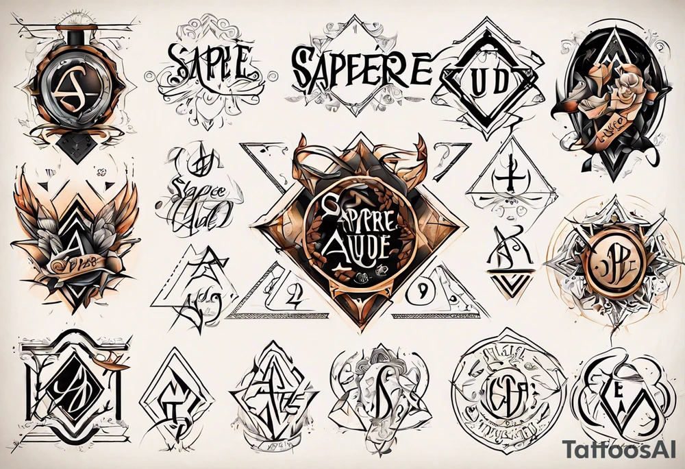 Schriftzug "sapere aude" tattoo idea