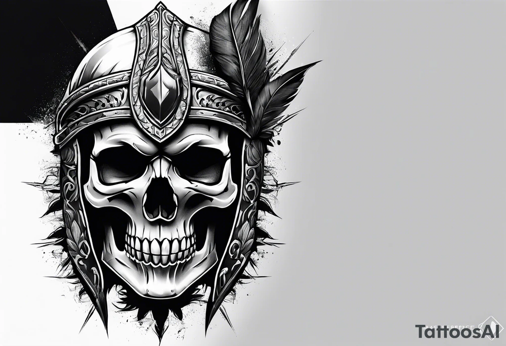 gladiator skull tattoo idea