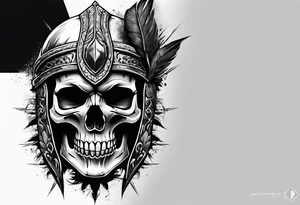 gladiator skull tattoo idea