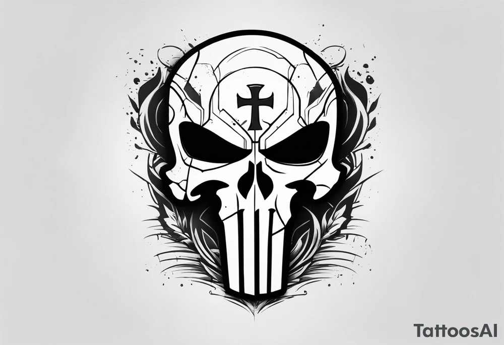 The Punisher skull tattoo idea