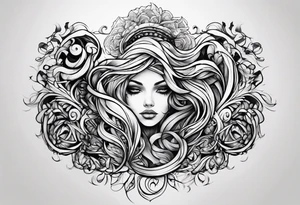 extreme twisted detangled tissue arm tattoo idea