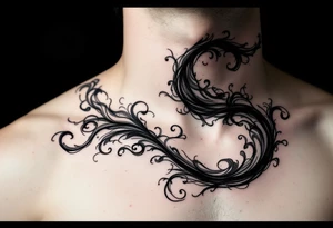 A black ink "S" formed from swirling smoke tendrils fading at the edges. tattoo idea