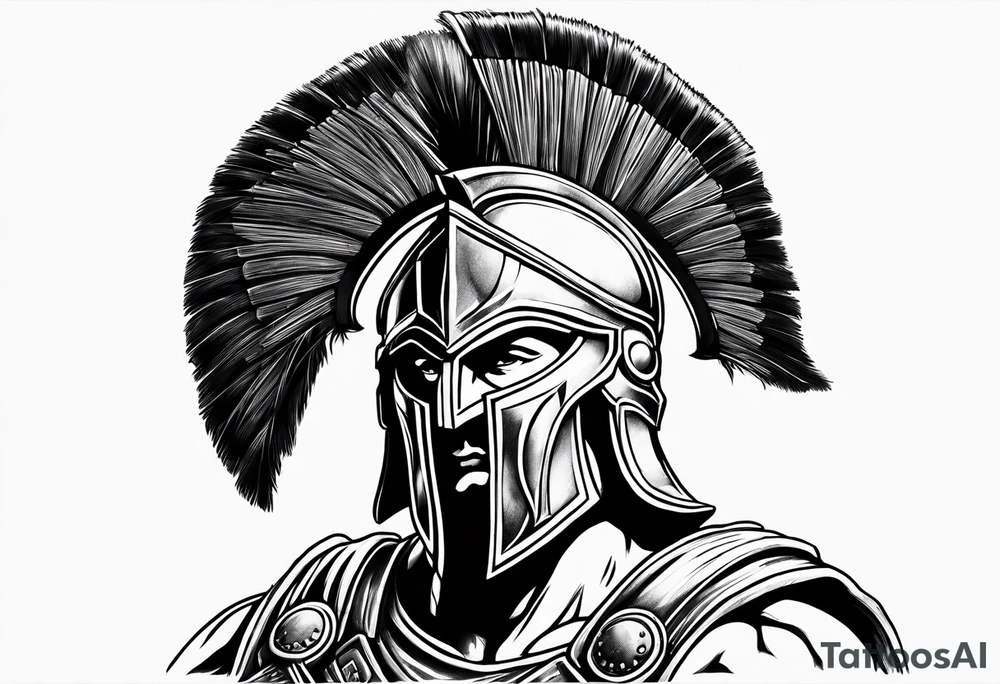 Spartan warrior tattoo idea