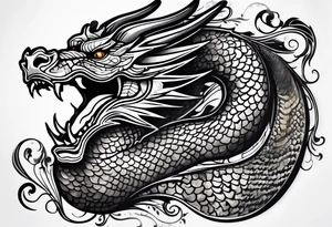 black dragon tattoo idea