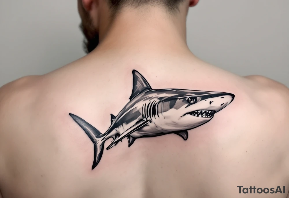 realistic nurse shark tattoo idea