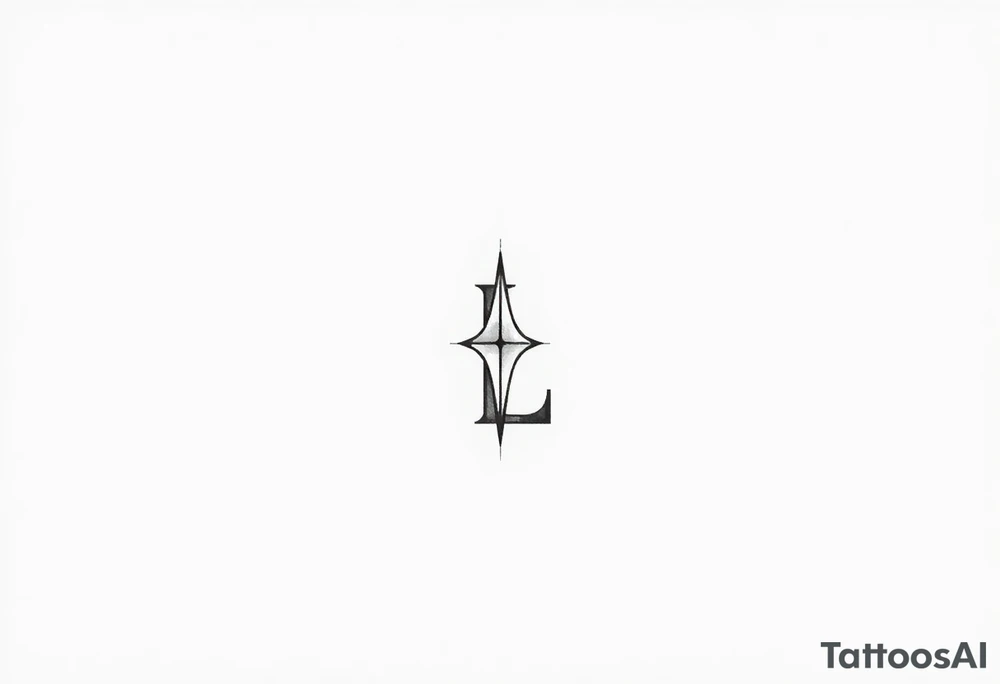 Synbol for light with a small L tattoo idea
