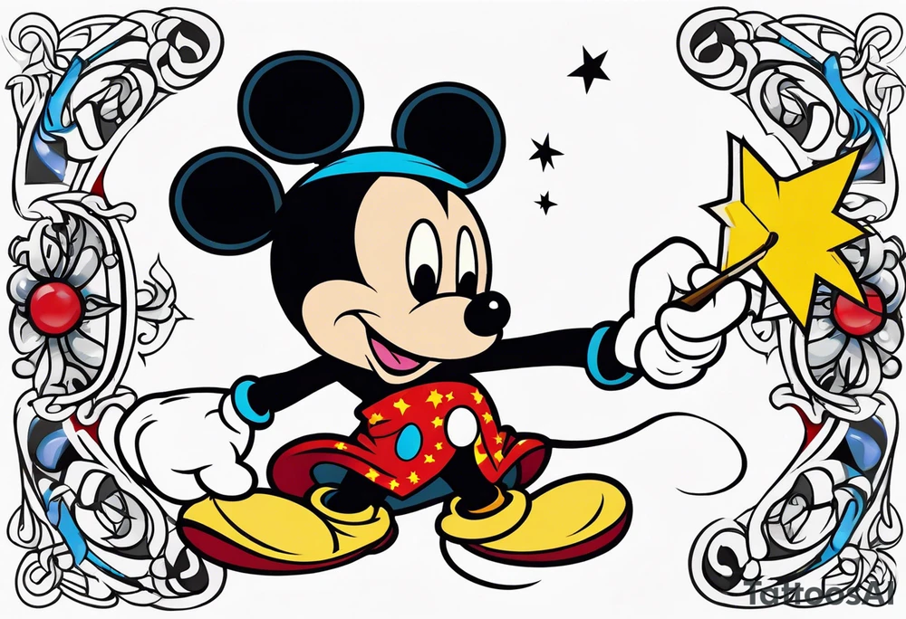 mickey wizard tattoo idea