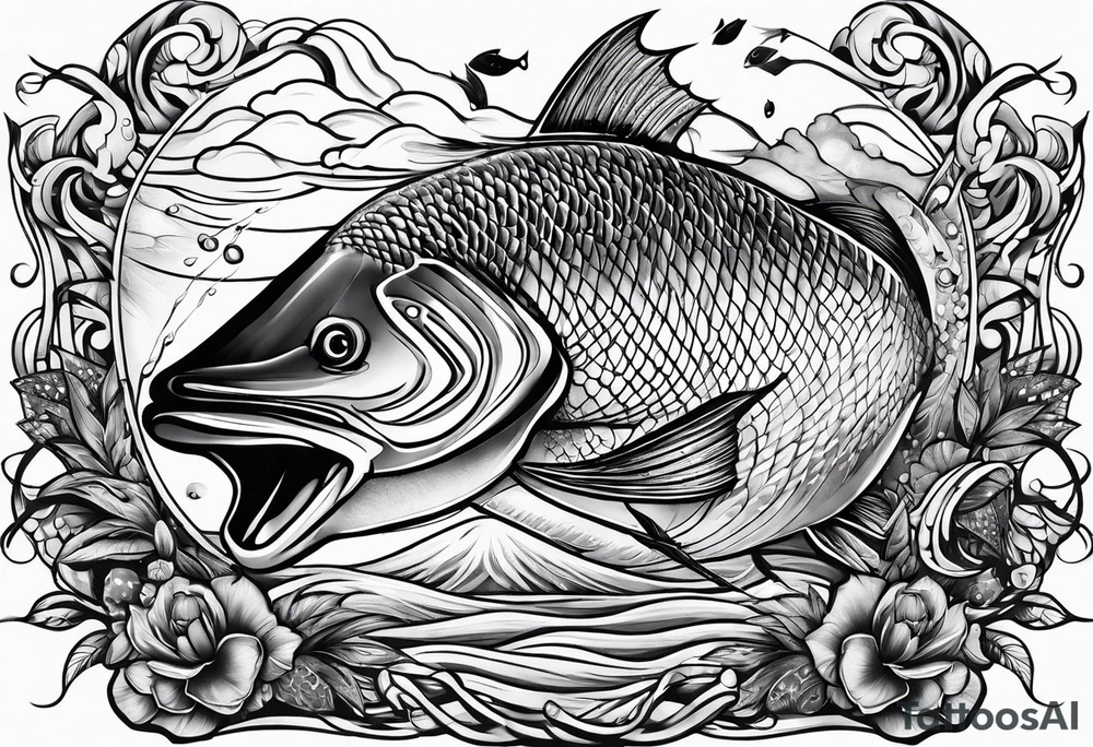 Fishing tattoo idea