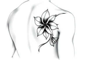 Hong kong flag, no stars inside the flower, the center of the flower is on the right elbow and wraps around the right 
arm. ON THE RIGHT ARM tattoo idea