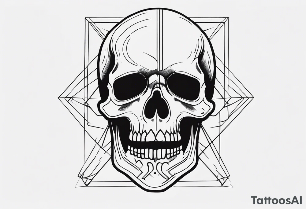 Skull Illustration tattoo idea