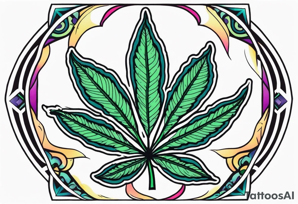 Marijuana and Psychedelic inspired tattoo tattoo idea
