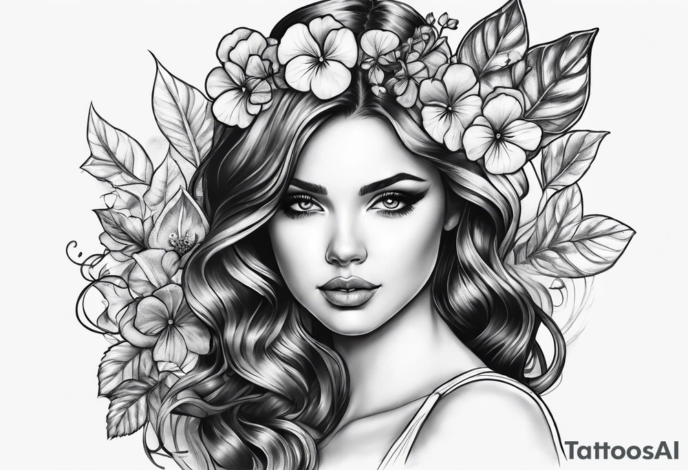 Violets tattoo idea